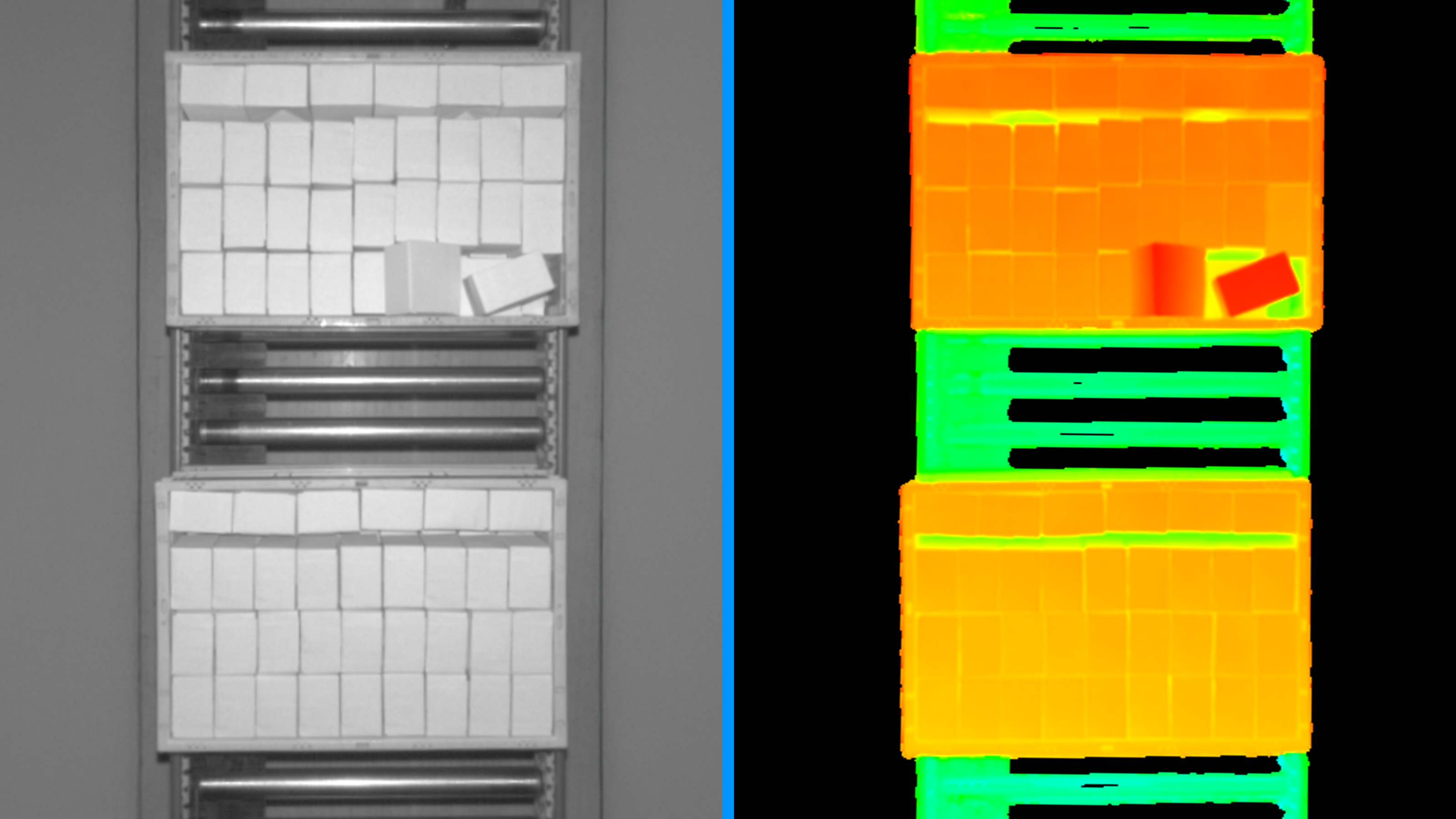 3D高程图像使高度差和缝隙清晰可见。