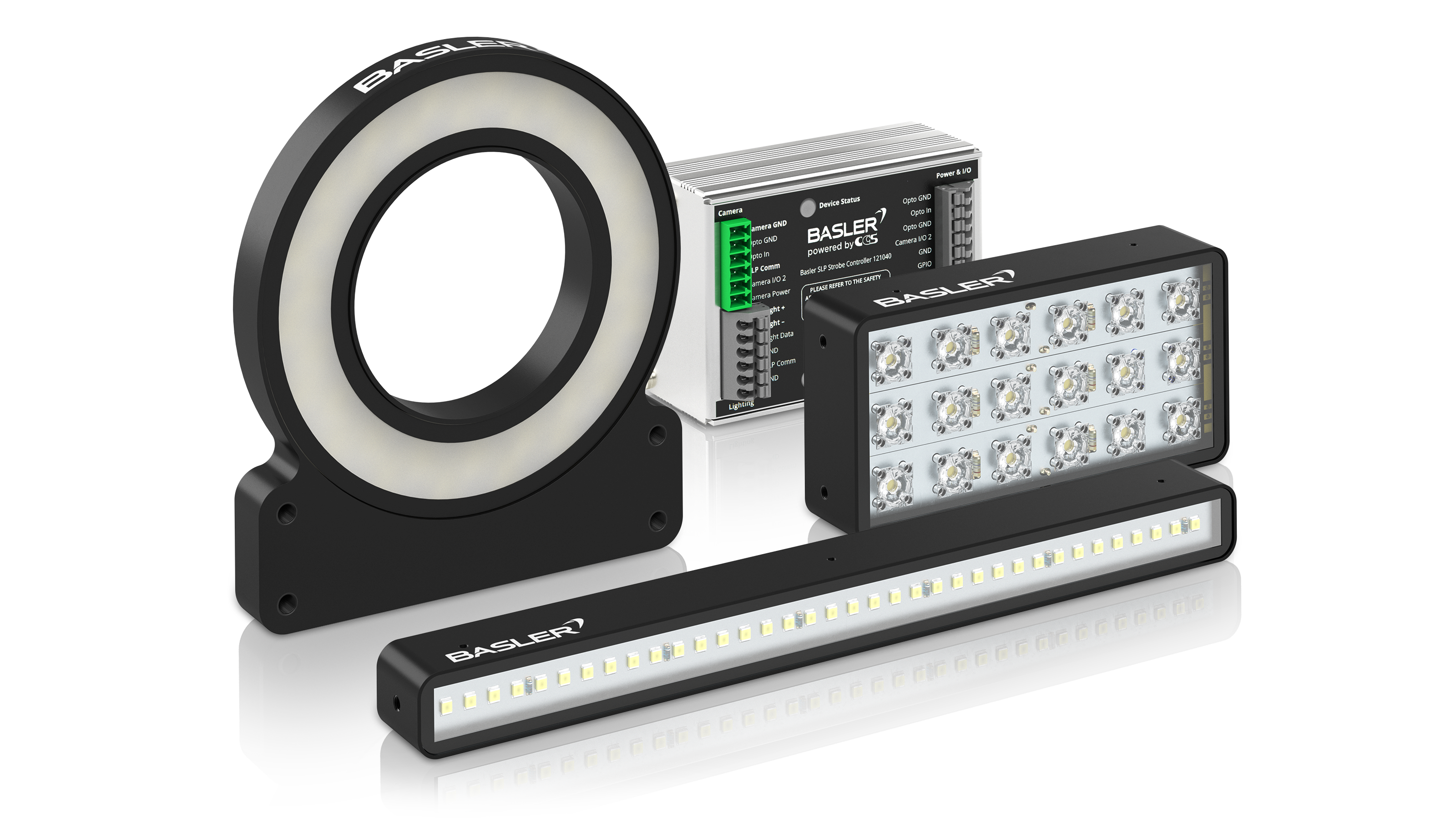 在有灰尘和水的高要求条件下，Basler IP67光源设备可确保实现均匀一致的光照