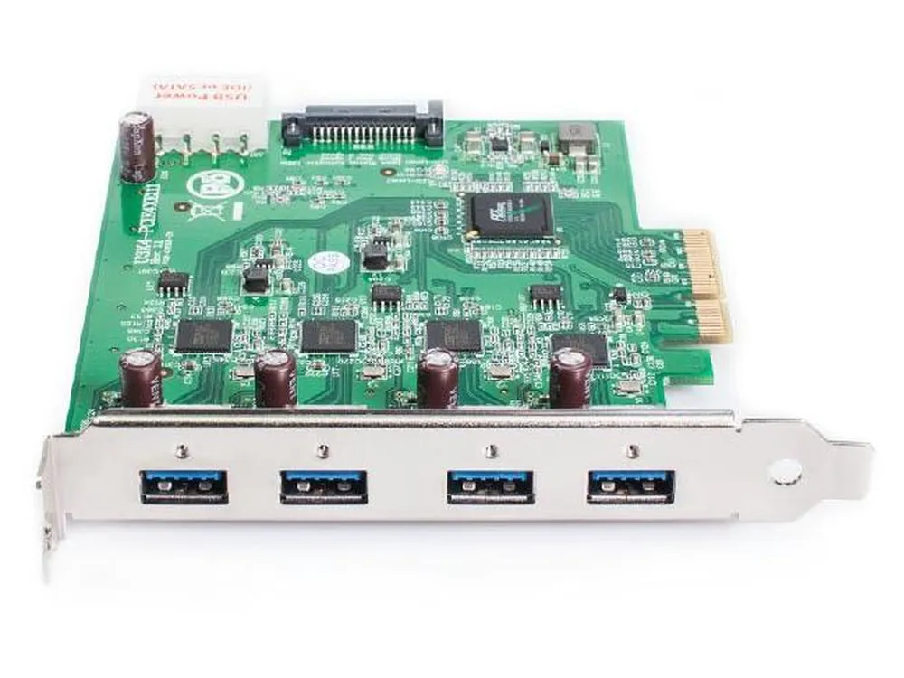  USB 3.0 Interface Card PCIe, Fresco FL1100, 4HC, x4, 4Ports 
