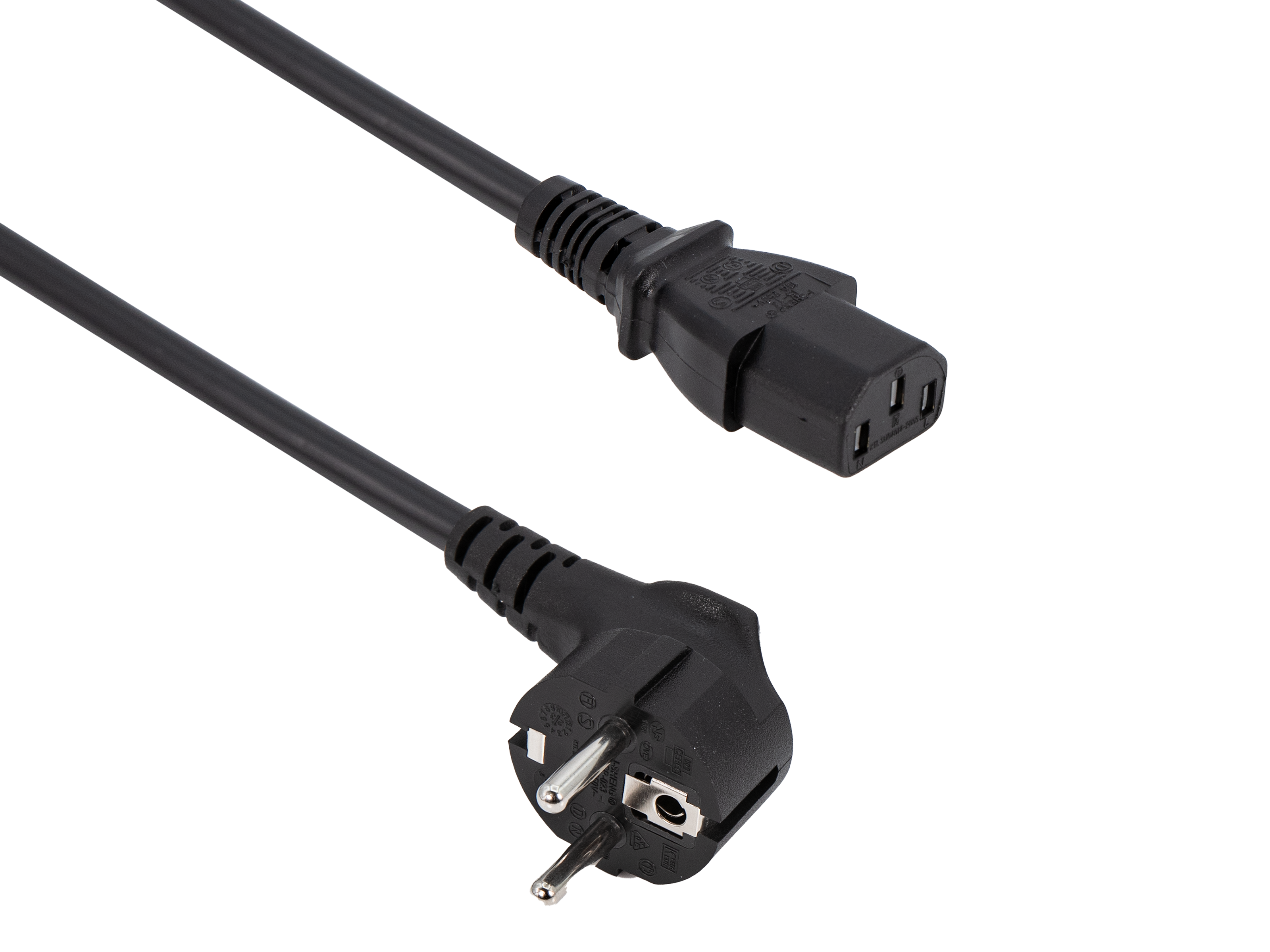  AC Power Cord EU IEC60884-1 CEE7/7, 1.8m 