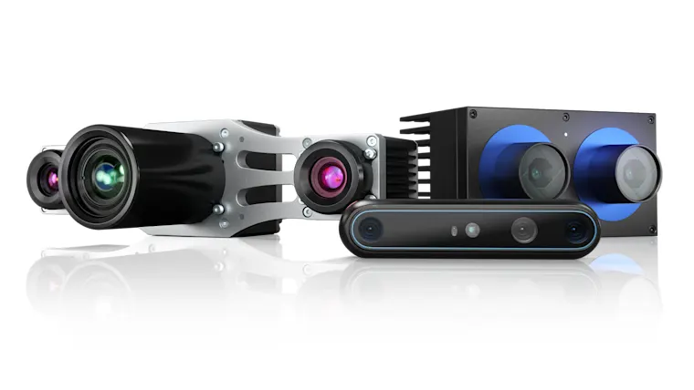 Basler Stereo 65双目立体相机体积小巧,它适合在拾取与放置等应用中安装在机器人和机械臂上。