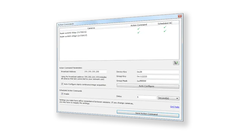 GigE Action Commands made easy in pylon