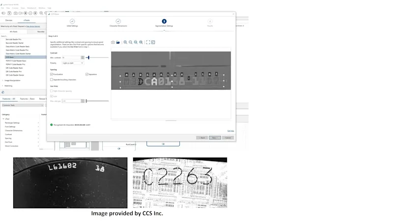 使用 Basler 视觉方案进行晶圆 ID OCR 设置和字符识别