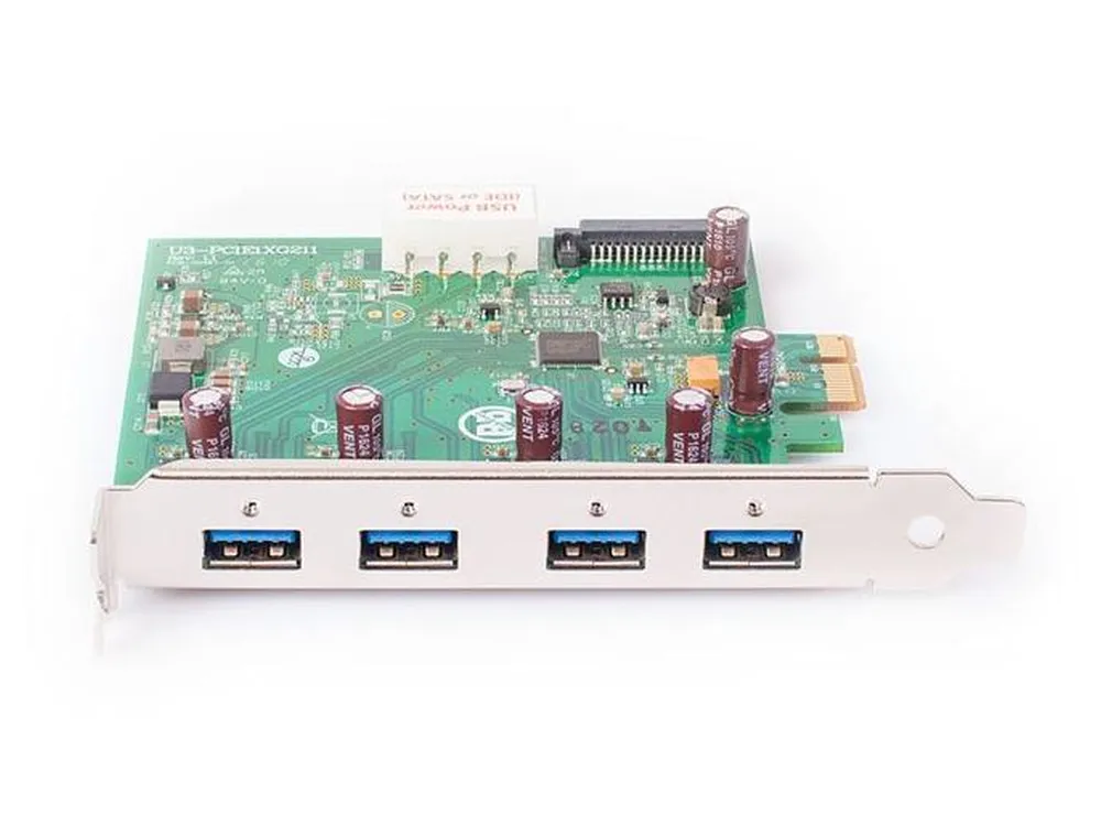  USB 3.0 Interface Card PCIe, Fresco FL1100, 1HC, x1, 4 Ports 