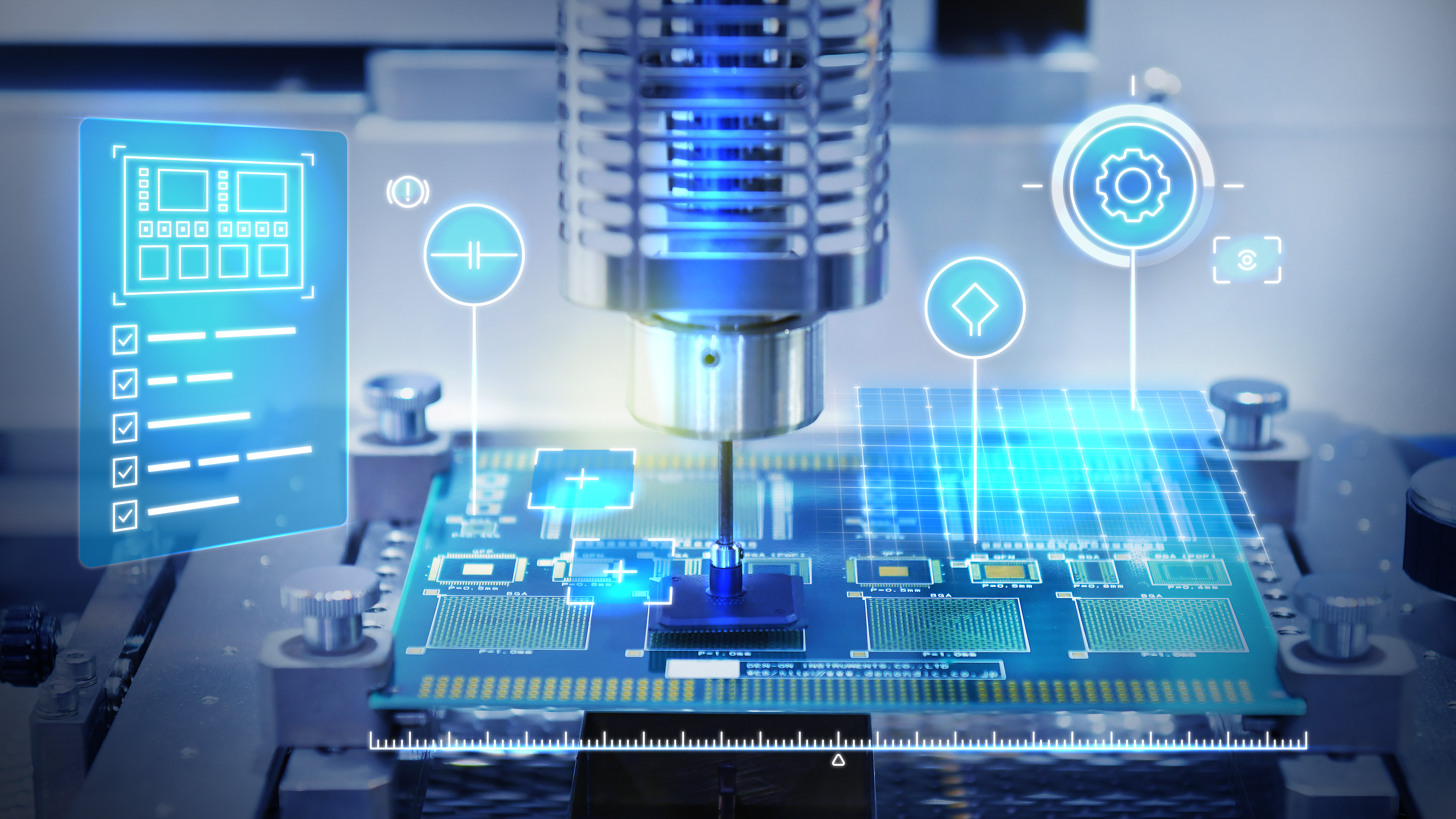 Basler视觉系统广泛应用于各种工业领域，例如电子和半导体检测领域，以优化流程和生产序列。    